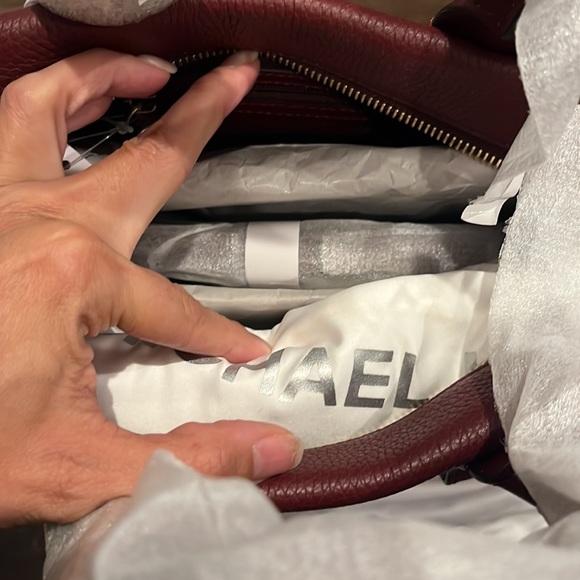 NWT- Michael Kors Rollins Red Small Leather Satchel - Picture 6 of 9